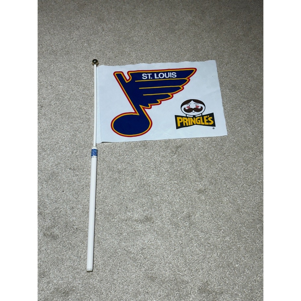 St Louis Blues Pringles NHL Car Window Flag White Hockey‎ Memorabilia 13.5x11